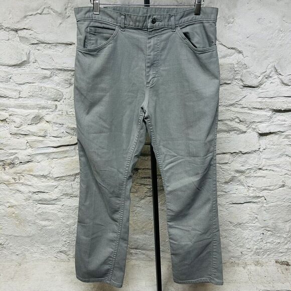 Vintage 70s 80s Lee Riders Gray Pants 36x30 (34x29 Actual) Red Tab Made In USA - Picture 1 of 8
